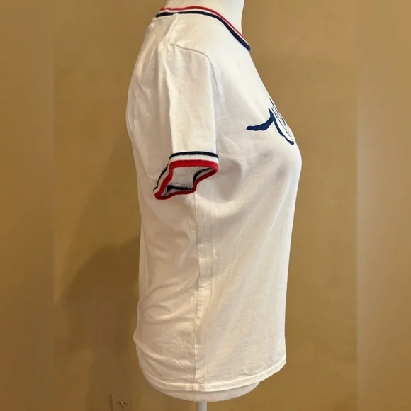 Ralph Lauren Women's US Open Logo Cotton Tee in Pure White XS - Picture 4 of 16